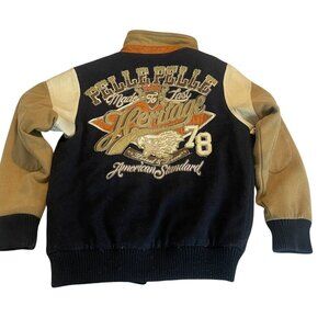Pelle Pelle Heritage American Standard Varsity Bomber Jacket Youth Medium  WORN